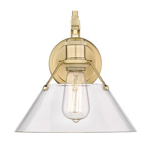Orwell BCB 1 Light Wall Sconce in Brushed Champagne Bronze with Clear Glass Shade