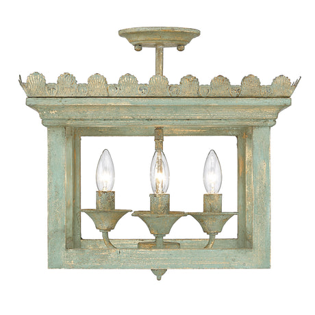 Finley Semi-Flush in Vintage Sage