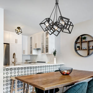 Cassio 5 Light Pendant in Matte Black