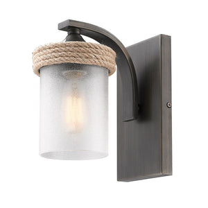 Chatham 1 Light Bath Vanity in Gunmetal Bronze with Clear Sandblasted Glass