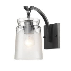 Travers BLK 1-Light Wall Sconce in Matte Black