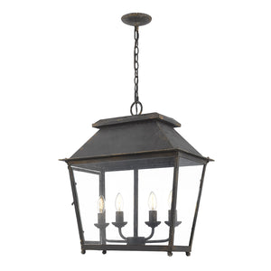 Abingdon 4-Light Pendant in Antique Black Iron