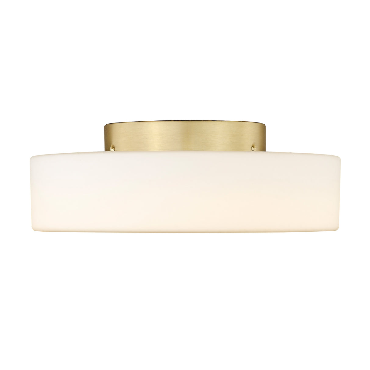 Toli BCB Flush Mount in Brushed Champagne Bronze with Opal Glass Shade