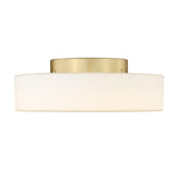 Toli BCB Flush Mount in Brushed Champagne Bronze with Opal Glass Shade
