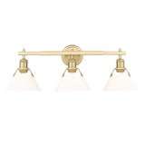 Orwell BCB 3 Light Bath Vanity in Brushed Champagne Bronze with Opal Glass Shades