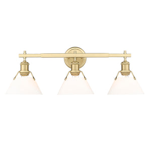 Orwell BCB 3 Light Bath Vanity in Brushed Champagne Bronze with Opal Glass Shades