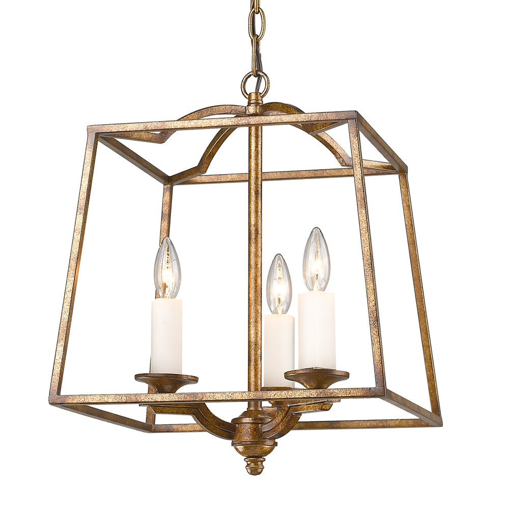 Athena 3 Light Pendant in Grecian Gold (Incandescent)