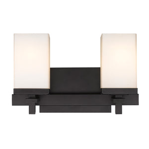 Maddox 2 Light Bath Vanity in Matte Black