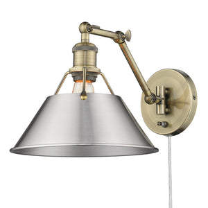 Orwell AB Articulating 1 Light Wall Sconce with Pewter Shade