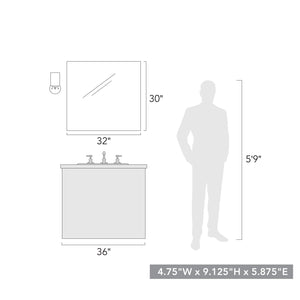 Manhattan 1 Light Bath Vanity in Matte Black