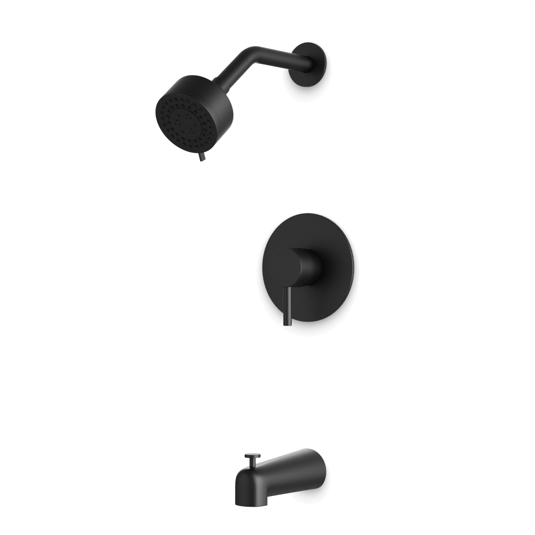 Artos Opera Pressure Balance Tub / Shower Trim Kit with Multifunction Shower Head Matte Black – TS162BK