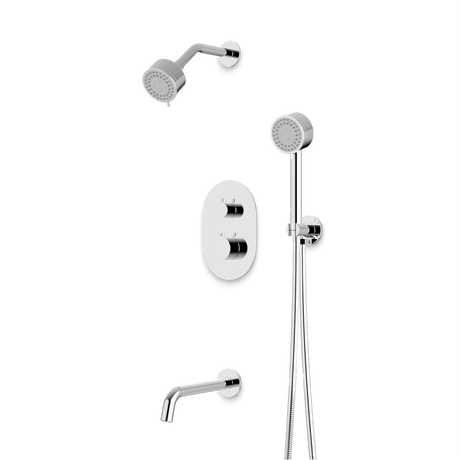 Artos Opera Thermostatic Shower Trim Kit with Multifunction Shower Head, Hand Shower, Tub Filler Chrome – TS083CH