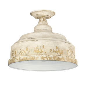 Keating Semi-Flush in Antique Ivory