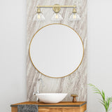 Orwell BCB 3 Light Bath Vanity in Brushed Champagne Bronze with Clear Glass Shades