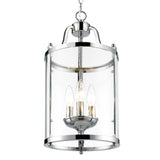Payton 3-Light Pendant in Chrome with Clear Glass