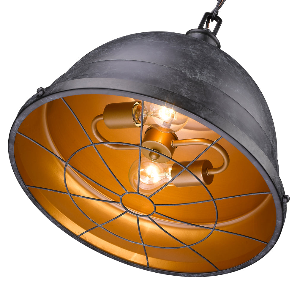 Bartlett 2 Light Pendant in Black Patina