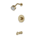 Artos Opera Pressure Balance Tub / Shower Trim Kit with Multifunction Shower Head Satin Brass – TS162SB