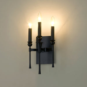 Landon 3 Light Wall Sconce in Matte Black