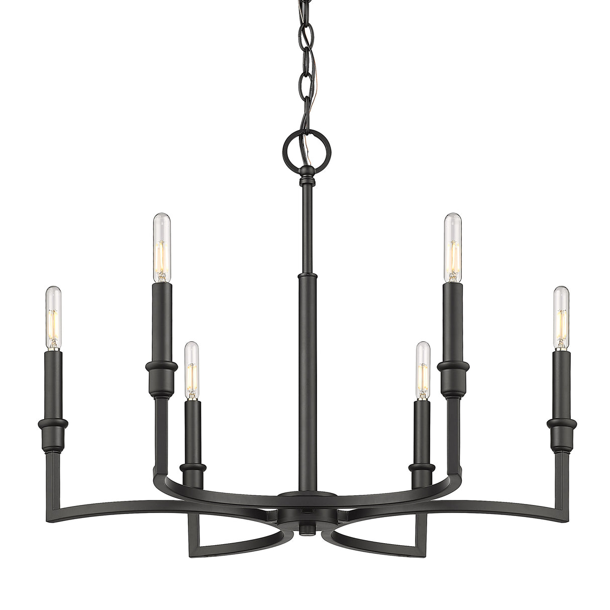 Ellyn 6 Light Chandelier in Matte Black