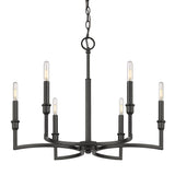 Ellyn 6 Light Chandelier in Matte Black