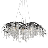 Autumn Twilight 12 Light Chandelier in Black Iron