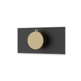 Artos Otella Thermostat Trim Kit with Letterbox Plate Satin Brass / Matte Black – F904A-7TKSBB