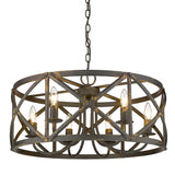 Alcott 6 Light Chandelier in Antique Black Iron