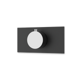 Artos Otella Thermostat Trim Kit with Letterbox Plate Chrome / Matte Black – F904A-7TKCHB