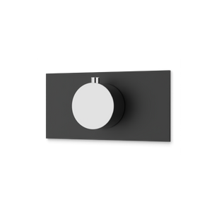 Artos Otella Thermostat Trim Kit with Letterbox Plate Chrome / Matte Black
