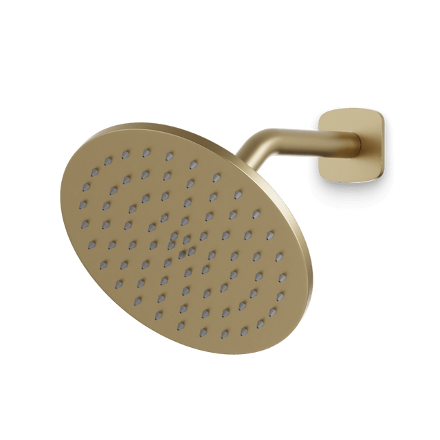 Artos Harmony 8" Shower Head on Angled Arm Satin Brass – F924A8SB