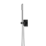Artos Otella Flexible Hose Handshower Kit with 3.25" Escutcheon Plate Chrome / Matte Black – F902-45CHB