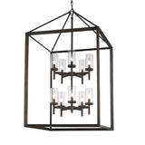 Smyth 10 Light Pendant in Gunmetal Bronze with Clear Glass