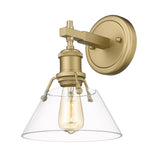 Orwell BLK 1 Light Bath Vanity in Brushed Champagne Bronze with a Opal Glass Shade
