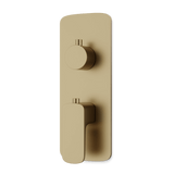 Artos Harmony Thermostat with 3-Way Diverter & Off Position Trim Kit Satin Brass – F903B-64TKSB
