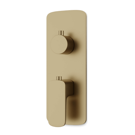 Artos Harmony Thermostat with 3-Way Diverter & Off Position Trim Kit Satin Brass – F903B-64TKSB