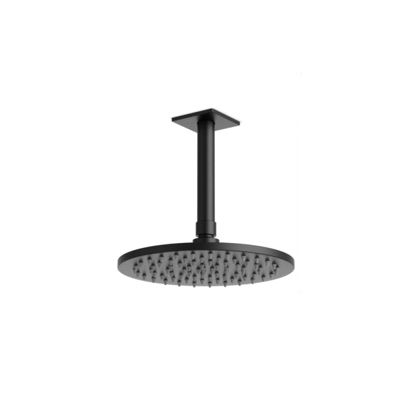 Artos Otella 8" Rain Shower Head on Ceiling Mount Arm Matte Black – F907-4/5BK