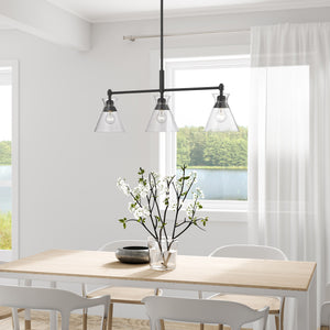 Malta Matte Black Linear Pendant