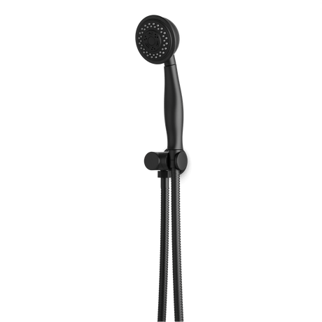 Artos Classic Multifunction Flexible Hose Hand Shower Kit on Pivoting Hook Matte Black – F907-116BK