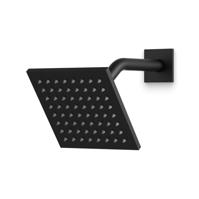 Artos Edge 6" Shower Head on Angled Arm Matte Black – F907-75BK