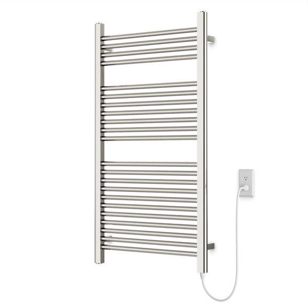 Artos Denby 44" x 24" Plug-In Heated Towel Rail Polished Nickel – M11160P-PN