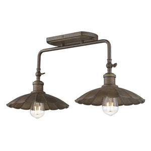 Clemence 2 Light Bath Vanity in Dark Rust