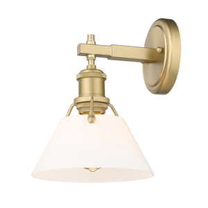 Orwell BLK 1 Light Bath Vanity in Brushed Champagne Bronze with a Clear Glass Shade