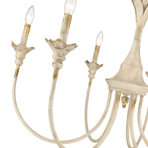 Lillianne 6 Light Chandelier in Antique Ivory