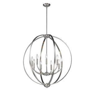 Colson PW 9 Light Chandelier in Pewter