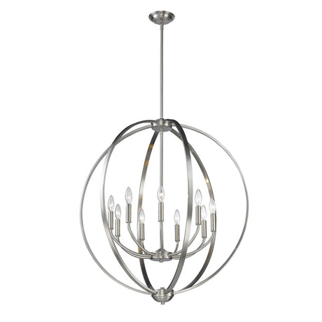 Colson PW 9 Light Chandelier in Pewter