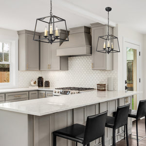 Athena NB 3 Light Pendant in Natural Black