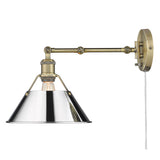 Orwell AB Articulating 1 Light Wall Sconce with Chrome Shade