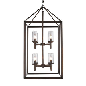 Smyth 8 Light Pendant in Gunmetal Bronze with Clear Glass