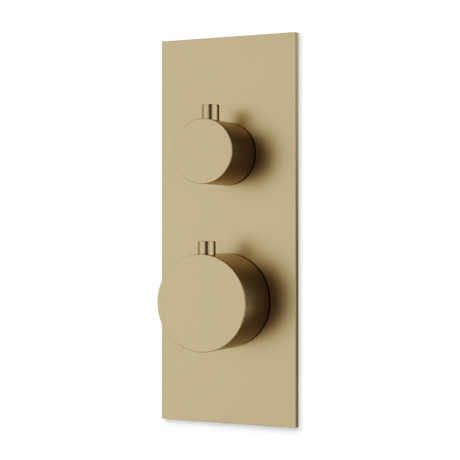 Artos Otella Thermostat with 3-Way Diverter & Off Position Linear Trim Kit Satin Brass – F903B-63TKSB