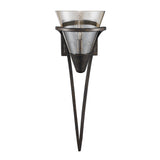 Olympia 1 Light Wall Sconce in Burnt Sienna with Baltic Amber Glass